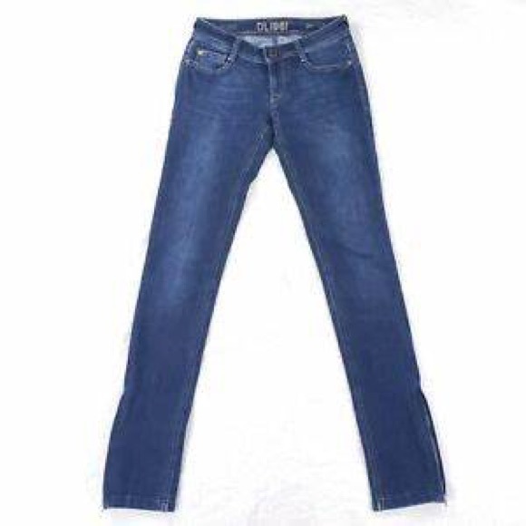 🎉HOST PICK🎉 DL1961 Britney Slim Straight Ankle Zip Jeans - Picture 1 of 7